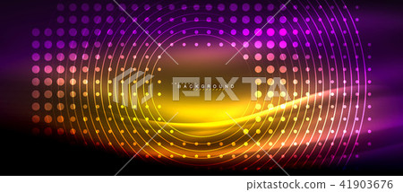 Neon glowing lines, magic energy space light concept, abstract background wallpaper design 41903676