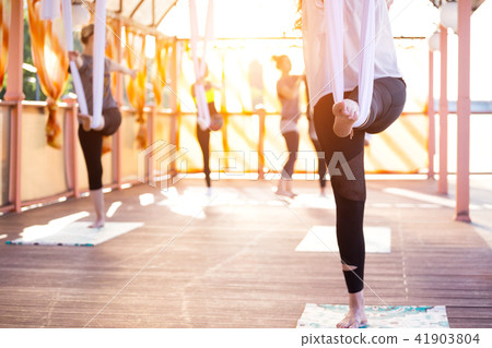 Healthy and fly Yoga Concept 41903804