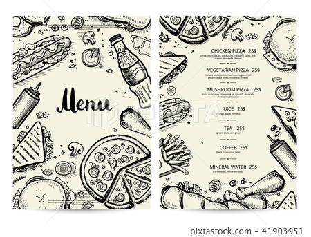 Food and drink menu design with prices 41903951