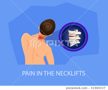 Pain in Necklifts. Vector Illustration. Pain in Necklifts. Vector Illustration. 41904337