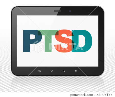 Medicine concept: Tablet Pc Computer with PTSD on  display 41905157