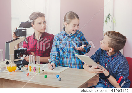 Stem education. Chemistry lesson in laboratory Stem education. Chemistry lesson in laboratory 41905162