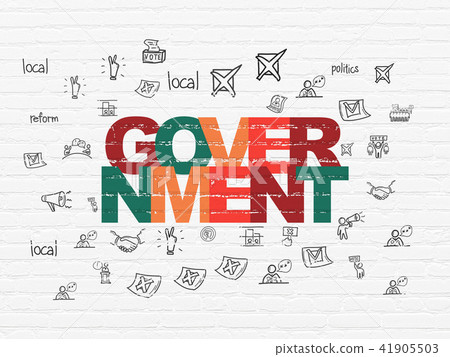 Political concept: Government on wall background Political concept: Government on wall background 41905503