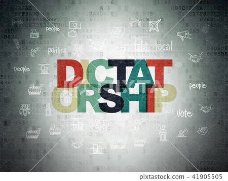Political concept: Dictatorship on Digital Data Paper background Political concept: Dictatorship on Digital Data Paper background 41905505