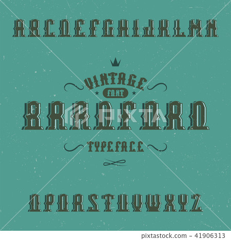 Vintage label typeface 41906313