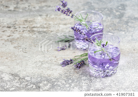 Lavender drink Summer tonik lemonade Still life 41907381