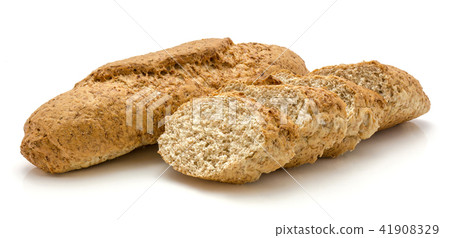 Wheat bran bread isolated on white Wheat bran bread isolated on white 41908329