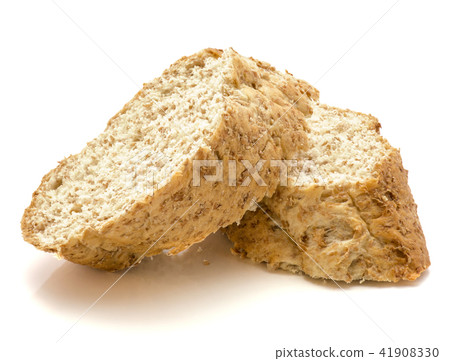Wheat bran bread isolated on white Wheat bran bread isolated on white 41908330