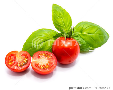 Red cherry tomatoe isolated 41908377