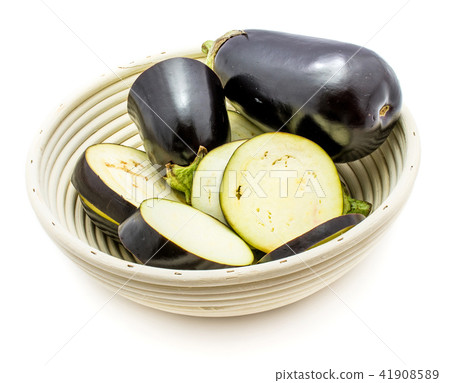 Fresh isolated eggplant on white 41908589