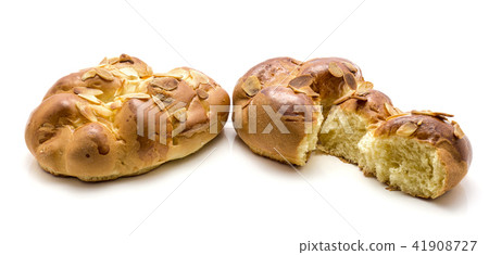 Braided bread loaf isolated on white 41908727