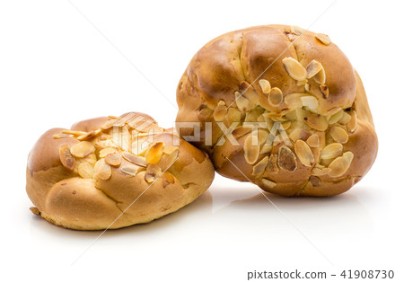 Braided bread loaf isolated on white Braided bread loaf isolated on white 41908730