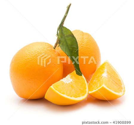 Fresh orange isolated on white 41908899
