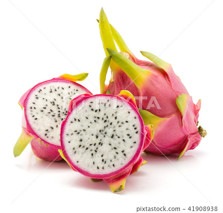 Fresh raw pitahaya isolated on white 41908938