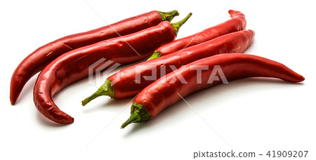 Fresh red chilli pepper isolated 41909207