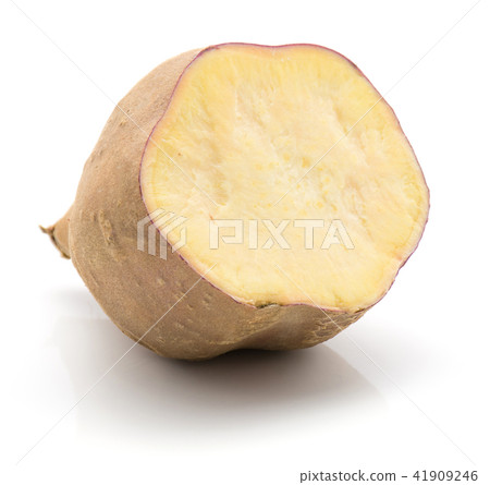 Fresh raw sweet potato isolated on white Fresh raw sweet potato isolated on white 41909246