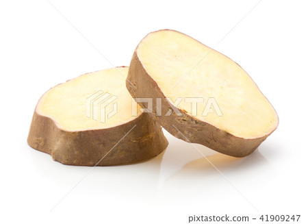 Fresh raw sweet potato isolated on white Fresh raw sweet potato isolated on white 41909247