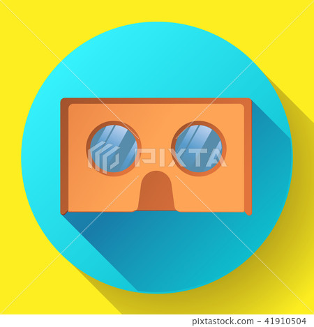 cardboard virtual reality glasses vector icon. 41910504