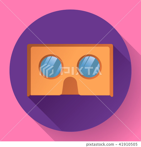 cardboard virtual reality glasses vector icon. 41910505