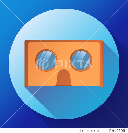cardboard virtual reality glasses vector icon. 41910506