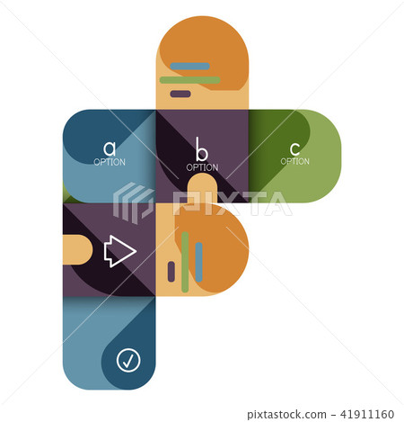Infographics option and step by step in rounded squares, element of chart, graph, diagram with Infographics option and step by step in rounded squares, element of chart, graph, diagram with 41911160