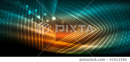 Neon glowing wave, magic energy and light motion background. Wallpaper template, hi-tech future Neon glowing wave, magic energy and light motion background. Wallpaper template, hi-tech future 41912560