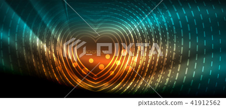 Neon glowing wave, magic energy and light motion background. Wallpaper template, hi-tech future Neon glowing wave, magic energy and light motion background. Wallpaper template, hi-tech future 41912562