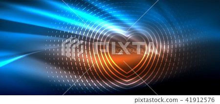 Neon glowing wave, magic energy and light motion background. Wallpaper template, hi-tech future Neon glowing wave, magic energy and light motion background. Wallpaper template, hi-tech future 41912576