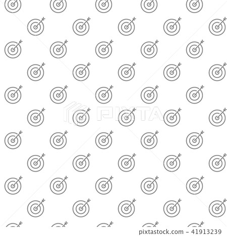 Simple target with arrow seamless pattern with various icons and symbols on white background flat Simple target with arrow seamless pattern with various icons and symbols on white background flat 41913239
