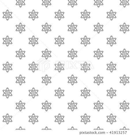 Simple atom and molecule seamless pattern with various icons and symbols on white background flat Simple atom and molecule seamless pattern with various icons and symbols on white background flat 41913257