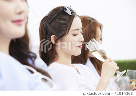 暑假，假期，年輕的女人 41914308