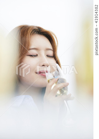 暑假，假期，年輕的女人 41914382