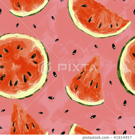 Seamless summer watermelon abstract pattern Seamless summer watermelon abstract pattern 41914957