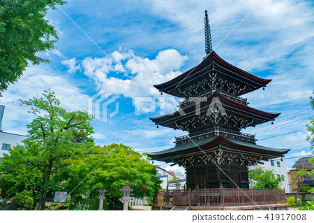 Early summer Hida Kokubunji triple tower 41917008