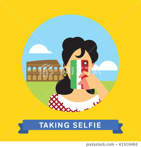 Take a photo selfie in Rome, Italy Take a photo selfie in Rome, Italy 41918468