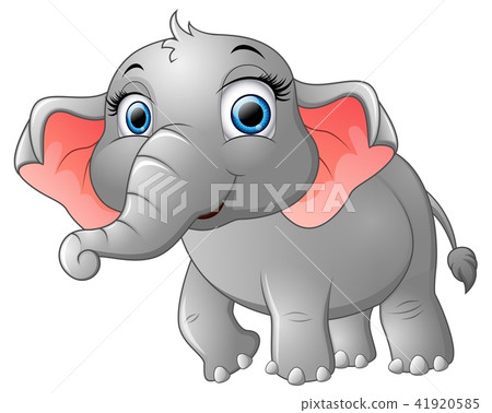 Cute happy elephant cartoon 41920585