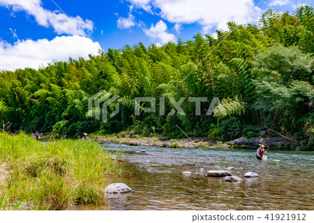 在伊豆市靜岡縣的狩野河的阿玉釣魚 41921912