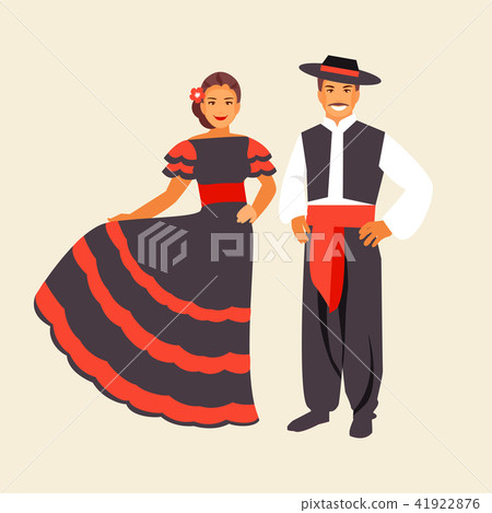 Spanish costume vector 41922876