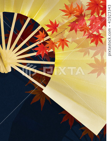 Japanese - Background - Goldfoil - Fan - Autumn - autumn leaves Japanese - Background - Goldfoil - Fan - Autumn - autumn leaves 41923343