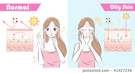 woman with oil skin 41927248