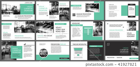 Green presentation templates for slide infographic 41927821