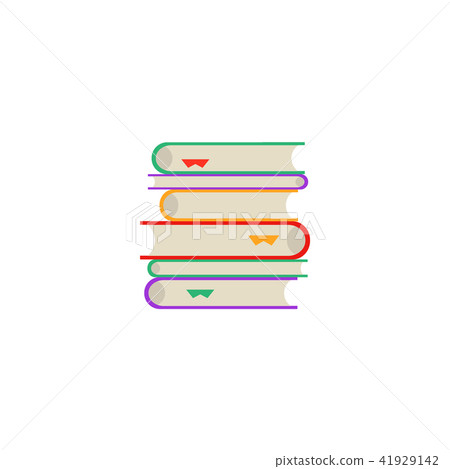Vector flat book pile or column Vector flat book pile or column 41929142