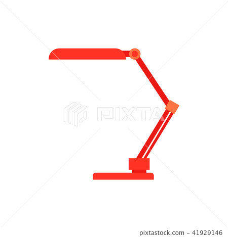 Red table reading-lamp for education or work isolated on white background. Red table reading-lamp for education or work isolated on white background. 41929146