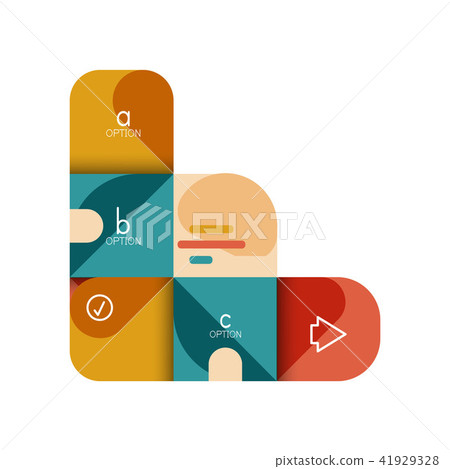 Infographics option and step by step in rounded squares, element of chart, graph, diagram with Infographics option and step by step in rounded squares, element of chart, graph, diagram with 41929328