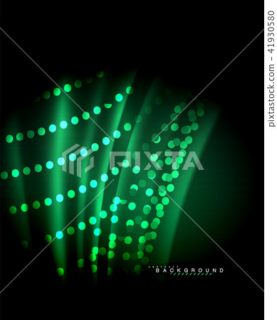 Neon glowing techno lines, hi-tech futuristic abstract background template with square shapes 41930580