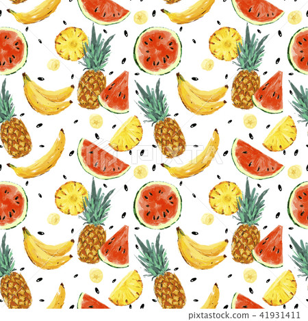 Seamless summer watermelon abstract pattern 41931411