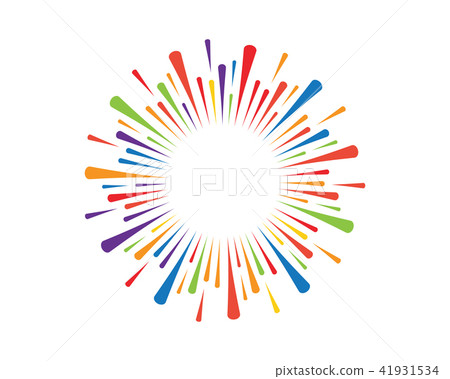 firework burst rays Vector illustration firework burst rays Vector illustration 41931534