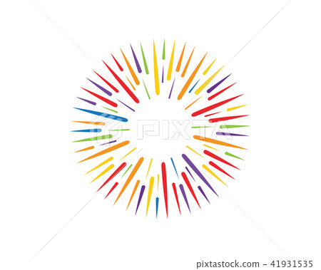 firework burst rays Vector illustration firework burst rays Vector illustration 41931535