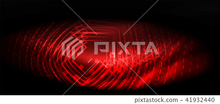 Neon glowing wave, magic energy and light motion background. Wallpaper template, hi-tech future 41932440