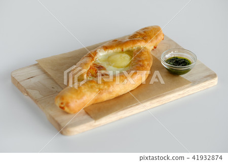 Khachapuri in Adjarian. National Georgian dish 41932874